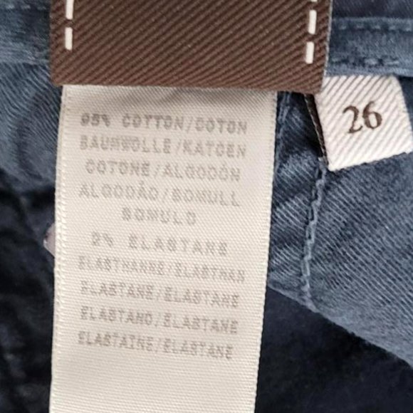 NWOT 7FAM Blue Cotton Twill Straight Leg Pants (Size 26) - Picture 6 of 10